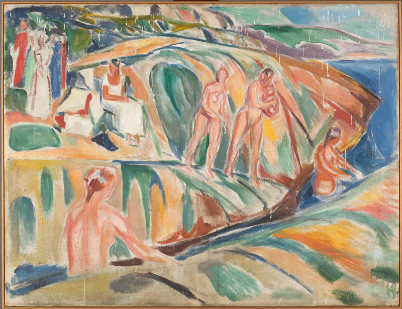 Mulheres tomando sol nas rochas - Edvard Munch