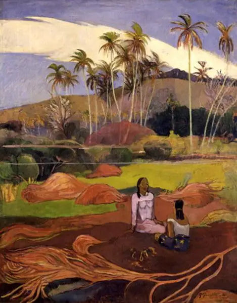 Mulheres perto das palmeiras - Paul Gauguin