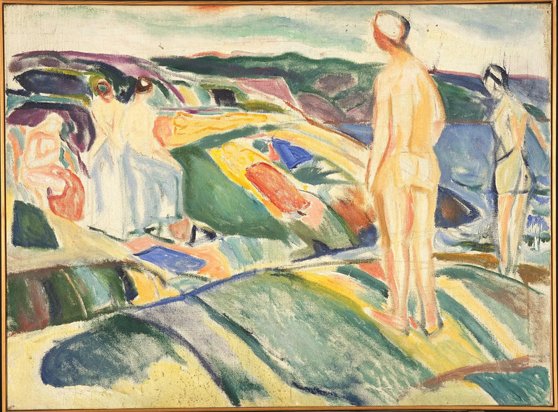 Mulheres se banhando nas rochas - Edvard Munch