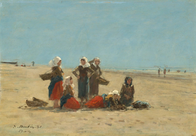 Mulheres na praia de Berck - Eugène Boudin