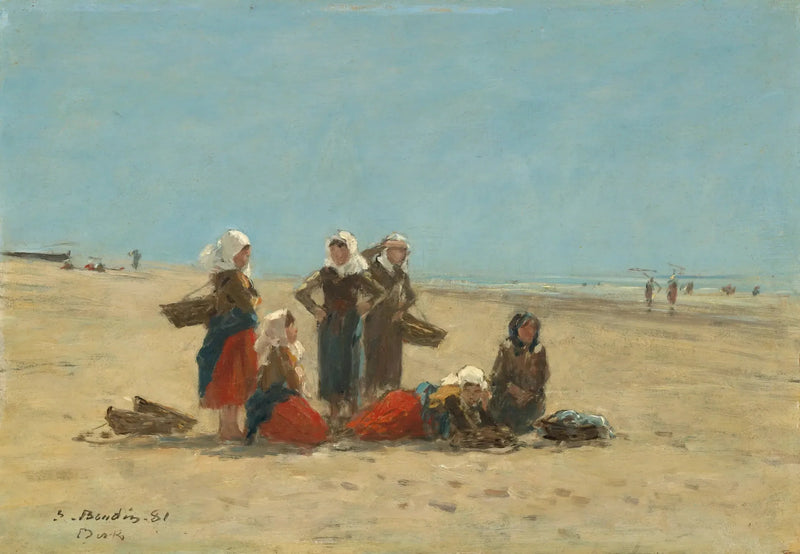 Mulheres na praia de Berck - Eugène Boudin