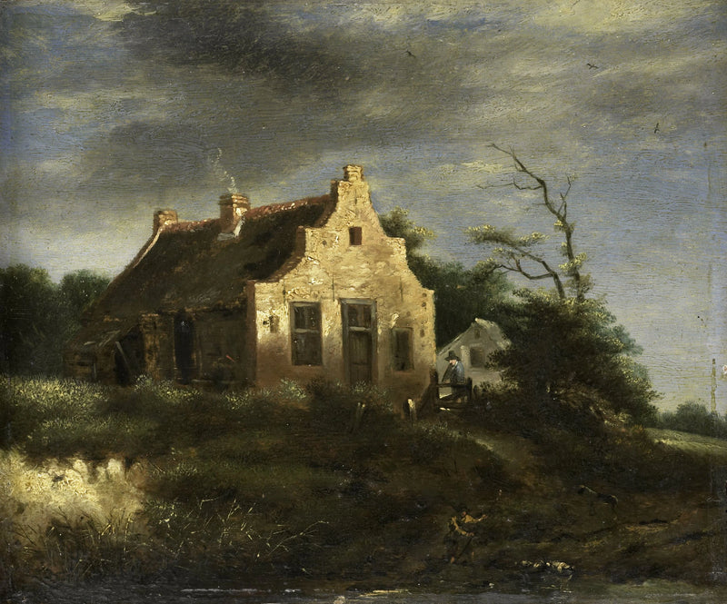 Ferme dans un paysage de dunes boisées - Jacob van Ruisdael