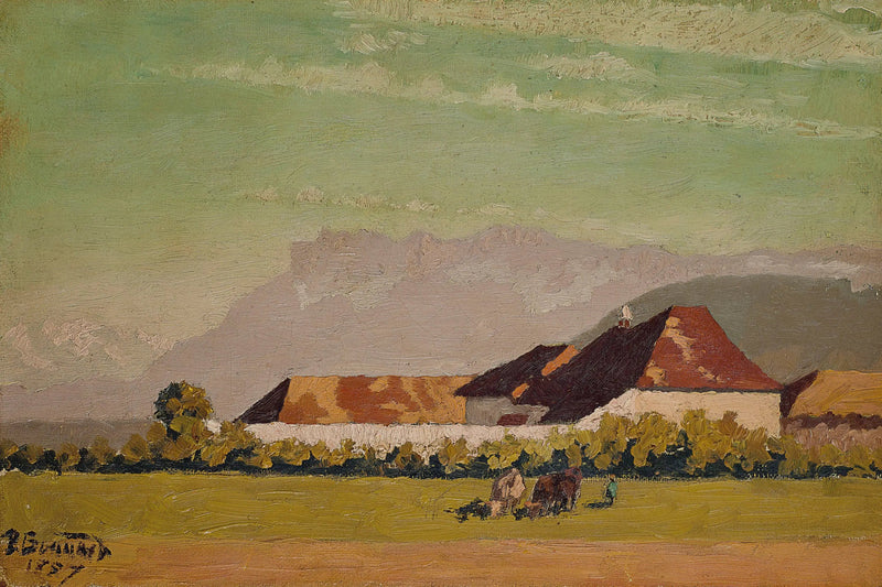 Fazenda em uma paisagem do Dauphiné - Pierre Bonnard