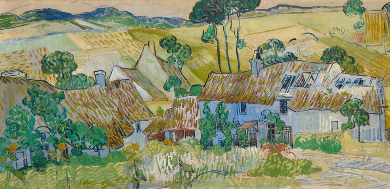 Casas de campo em uma colina - Vincent van Gogh