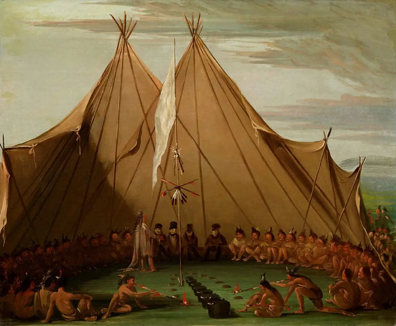 Banquete do cão Sioux - George Catlin