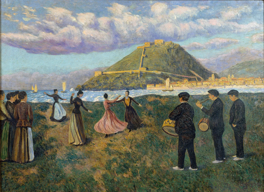 Festa basca (dança em El Antiguo, San Sebastián) - Darío de Regoyos