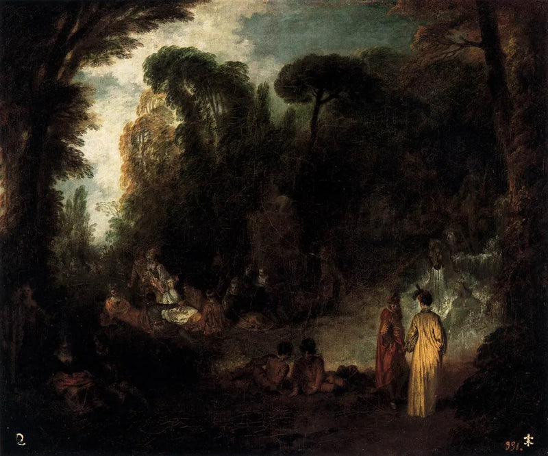 Festa em um parque - Antoine Watteau
