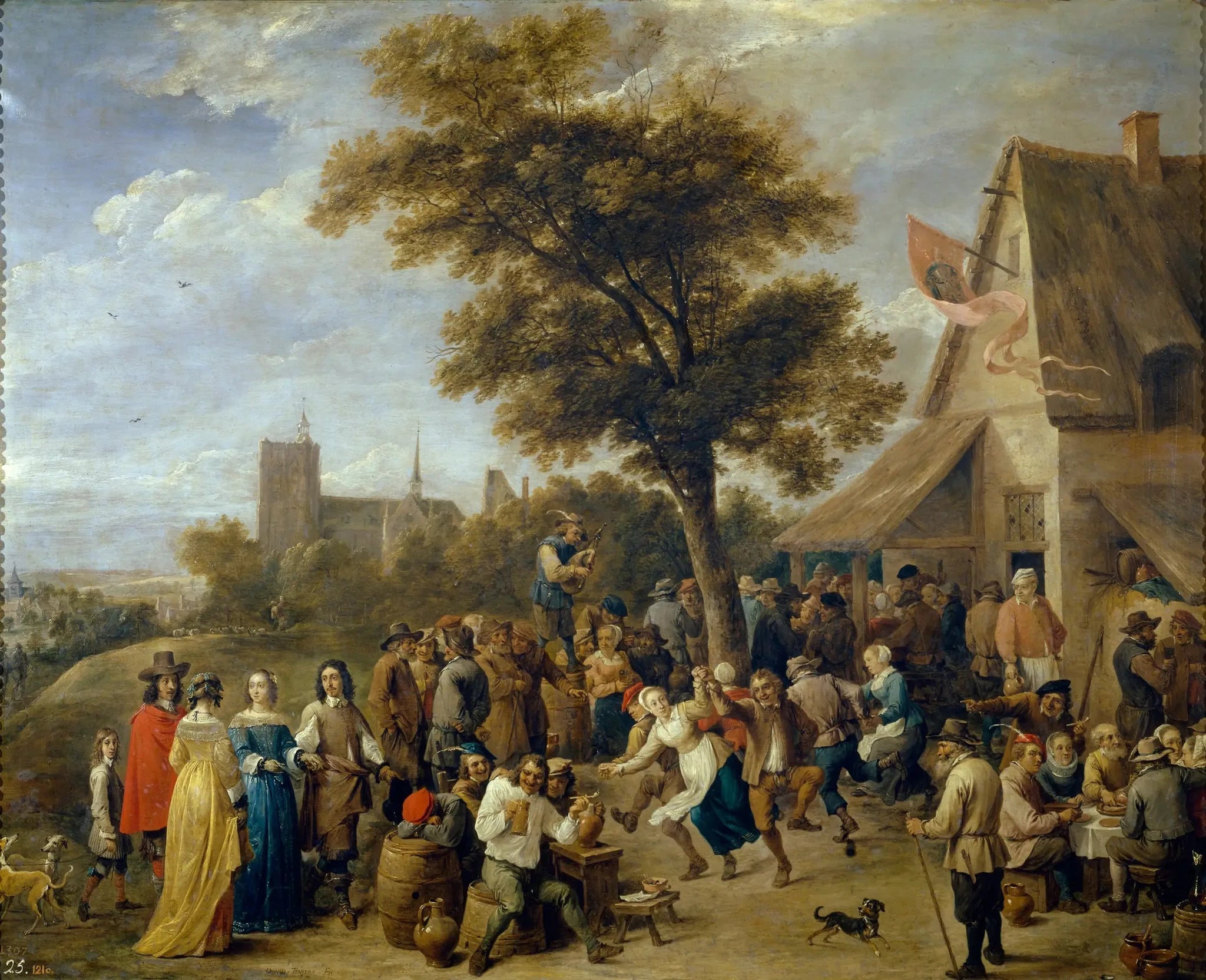 Fête du village - David Teniers le Jeune image 1 copie de tableau peinte à la main