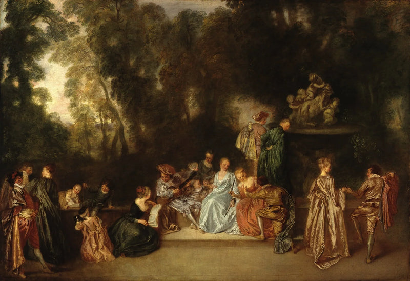 Festa ao ar livre - Antoine Watteau