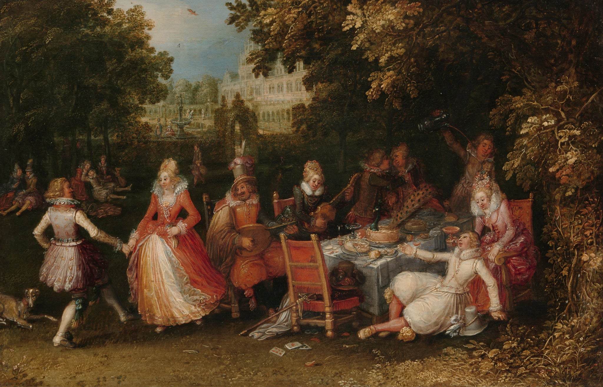 La fête à l'extérieur - David Vinckboons