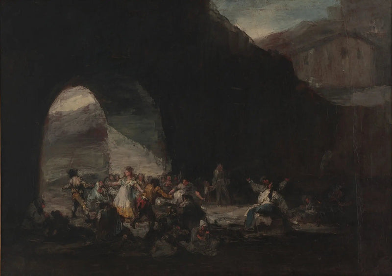 Festa popular sob uma ponte ou baile popular - Francisco de Goya