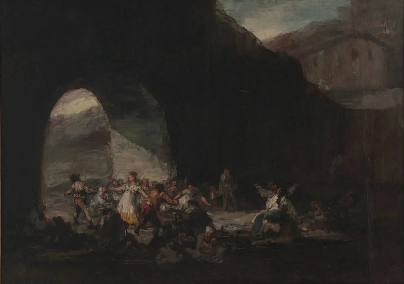 Festa popular sob uma ponte ou baile popular - Francisco de Goya