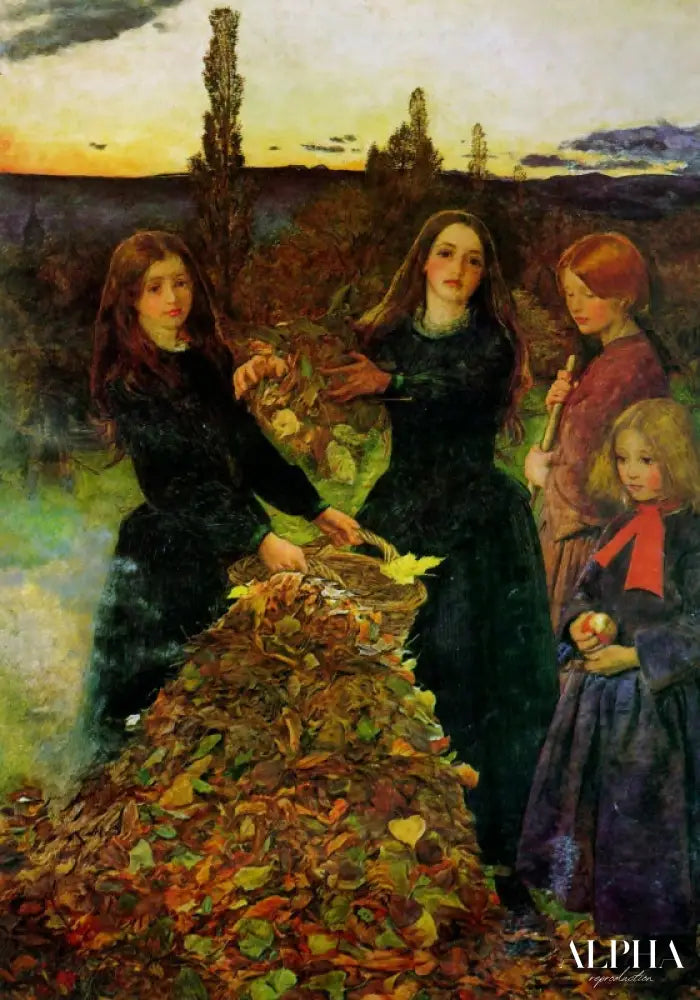 Feuilles d'automne - John Everett Millais - Reproductions de tableaux et peintures haut de gamme