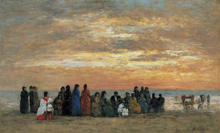 Figuras na praia de Trouville - Eugène Boudin