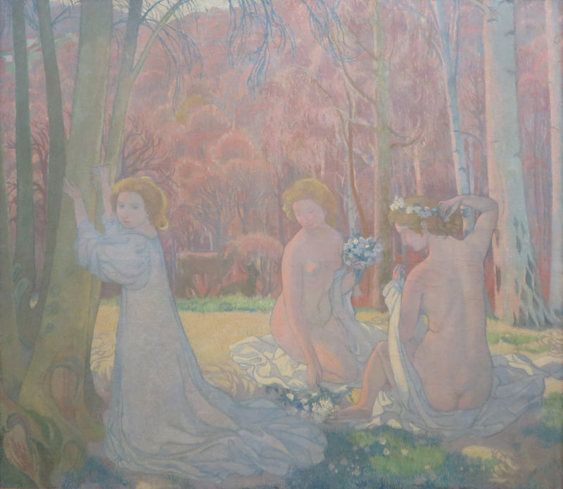 Figuras em uma paisagem primaveril (Bosque sagrado) - Maurice Denis