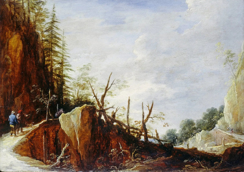 Figuras sobre um rochedo - David Teniers, o Jovem