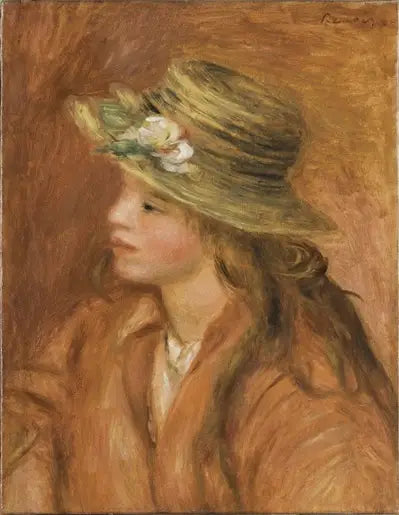 Filé com chapéu de palha - Pierre-Auguste Renoir