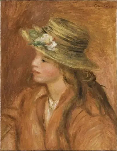 Filé com chapéu de palha - Pierre-Auguste Renoir