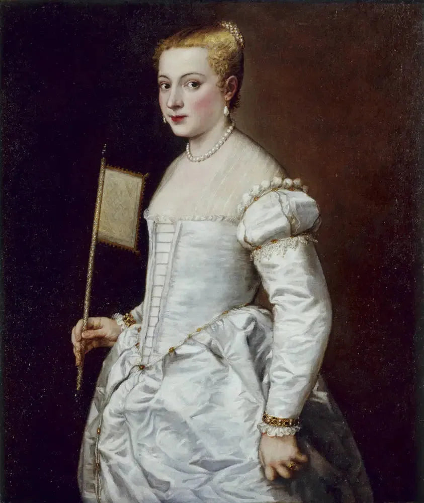 Menina com leque - Titian