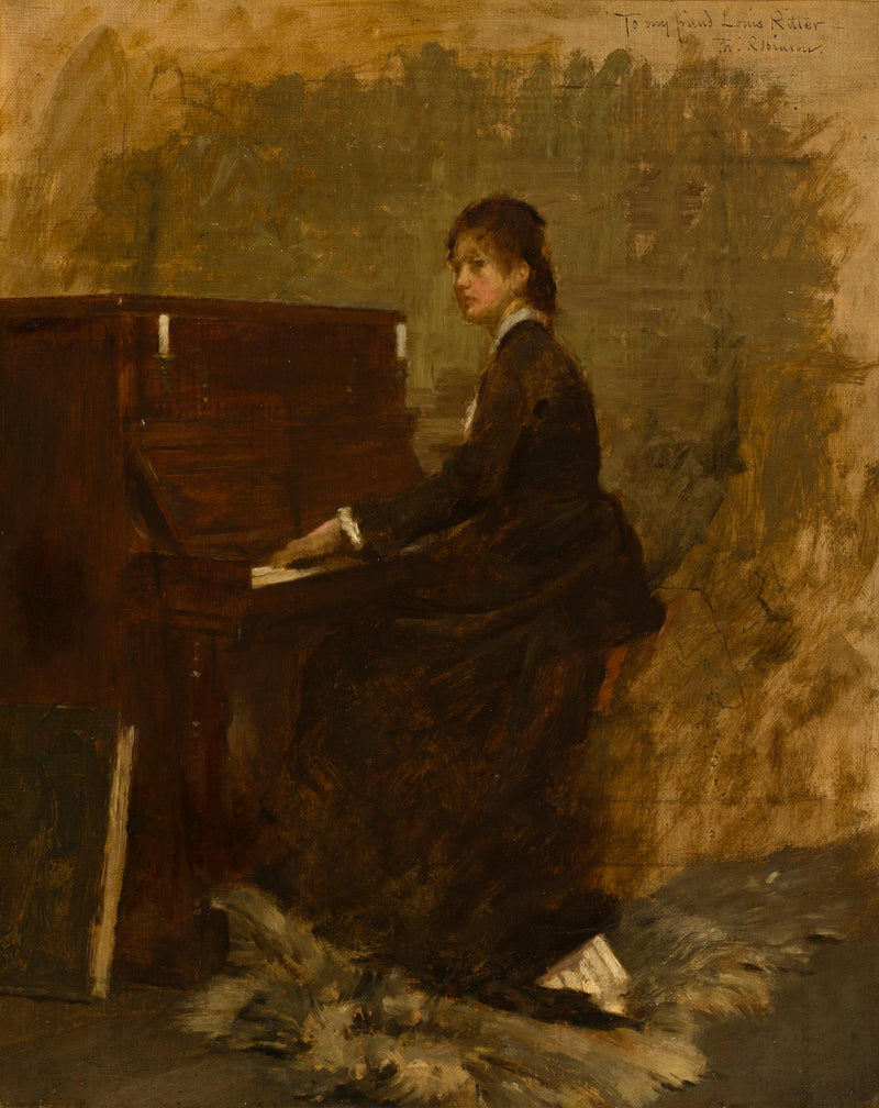 Menina ao piano - Theodore Robinson