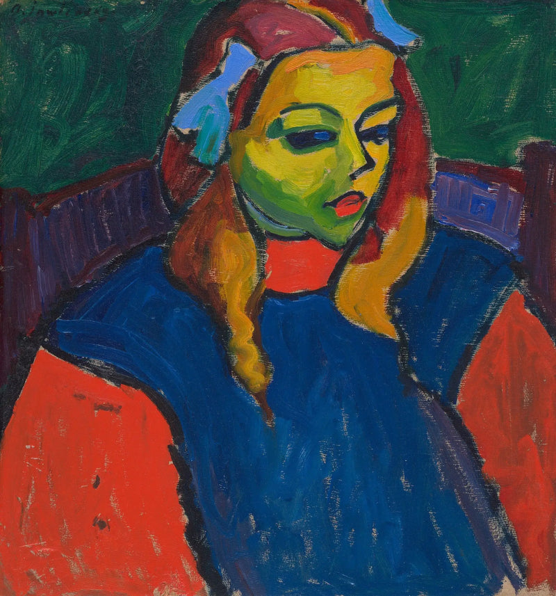 Menina com rosto verde - Alexej von Jawlensky