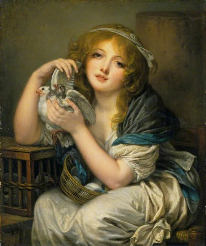 Menina com pombas - Jean-Baptiste Greuze