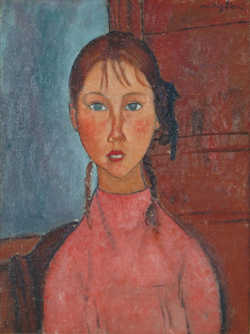 Menina com tranças - Amedeo Modigliani