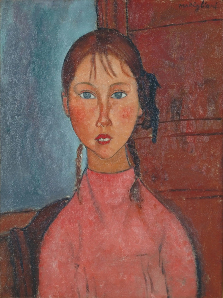 Menina com tranças - Amedeo Modigliani