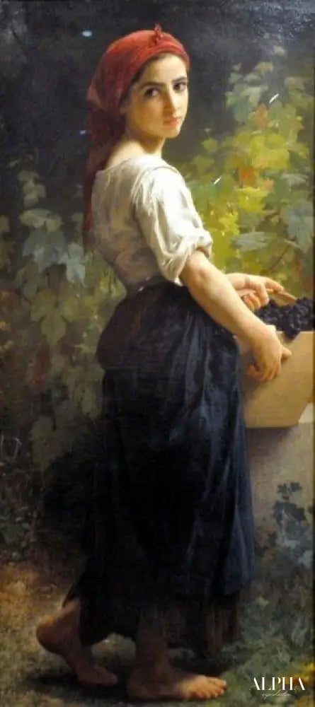 Fille avec des raisins de William Bouguereau - Reproductions de tableaux et peintures haut de gamme