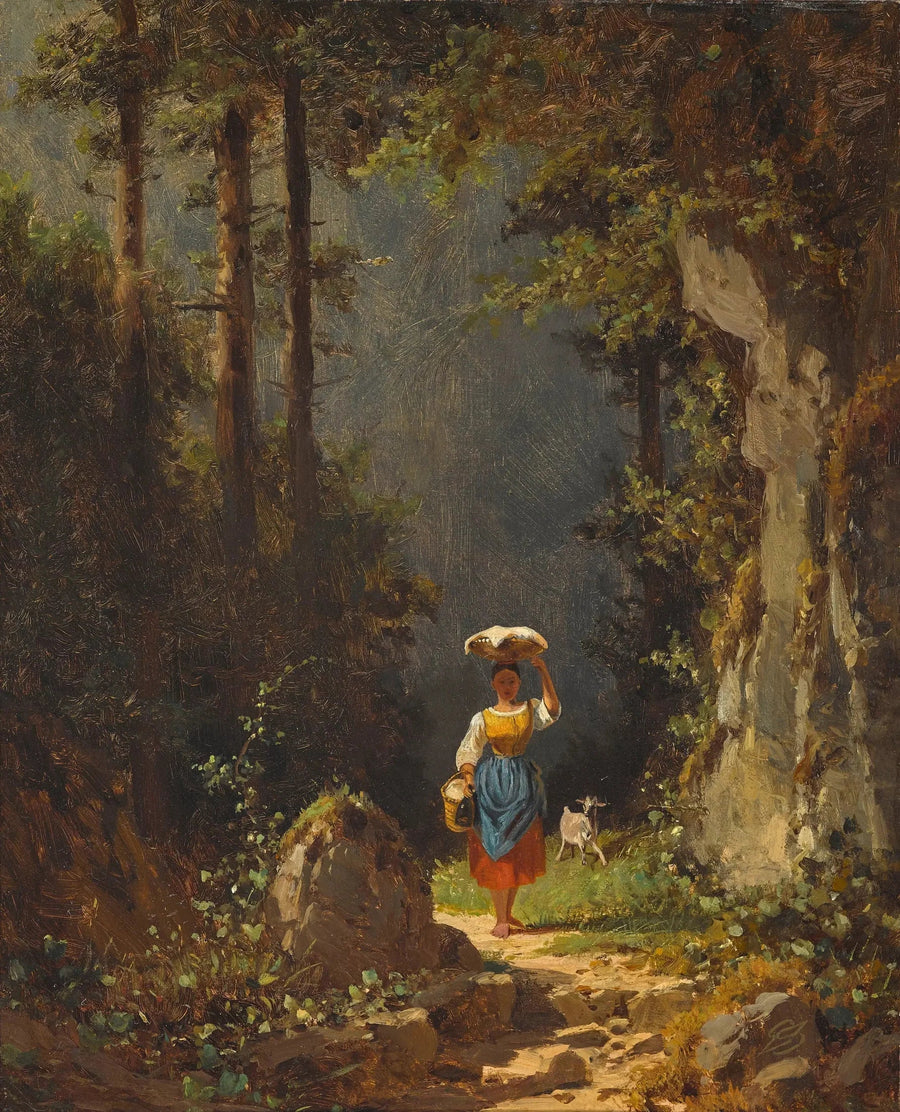 Menina com uma cabra - Carl Spitzweg