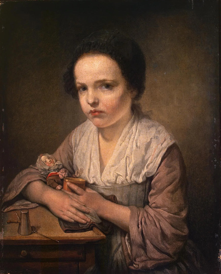 Menina com uma boneca - Jean-Baptiste Greuze