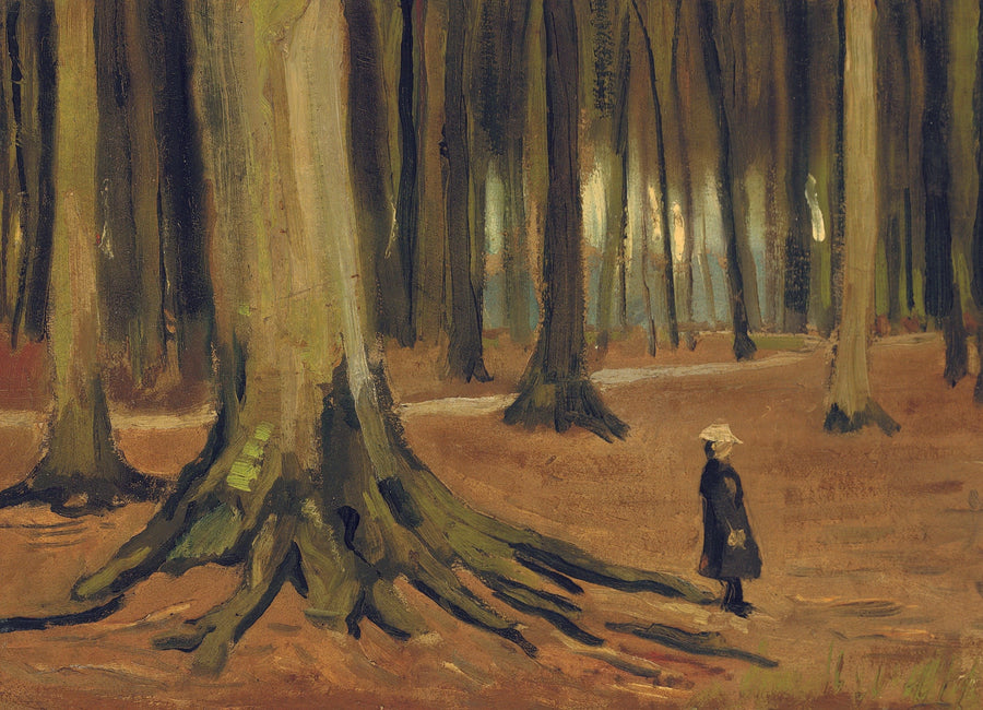Menina na floresta - Vincent van Gogh