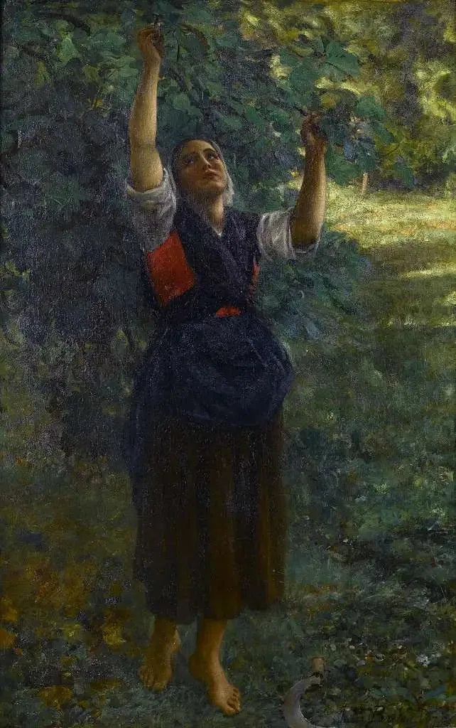 Menina colhendo figos - Jules Breton