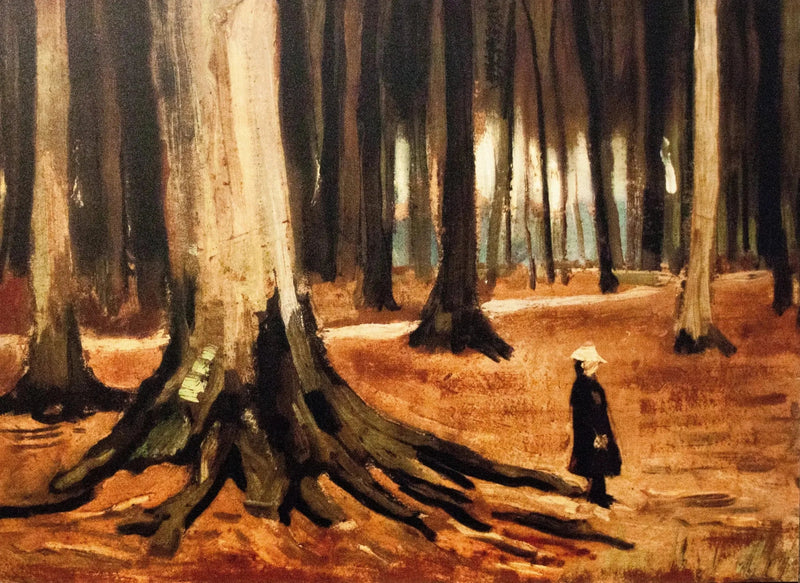 Menina na floresta - Vincent van Gogh