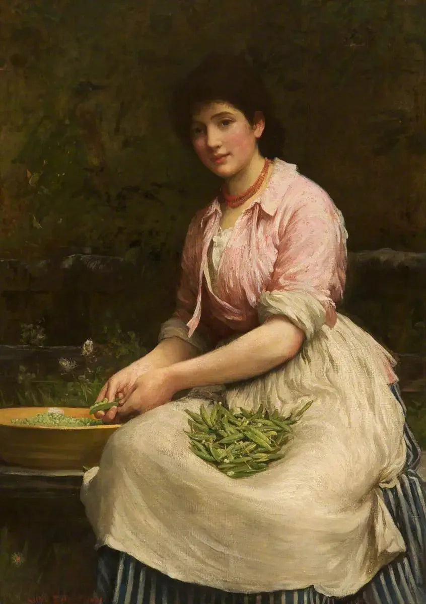 Menina espreitando bolinhas - Luke Fildes