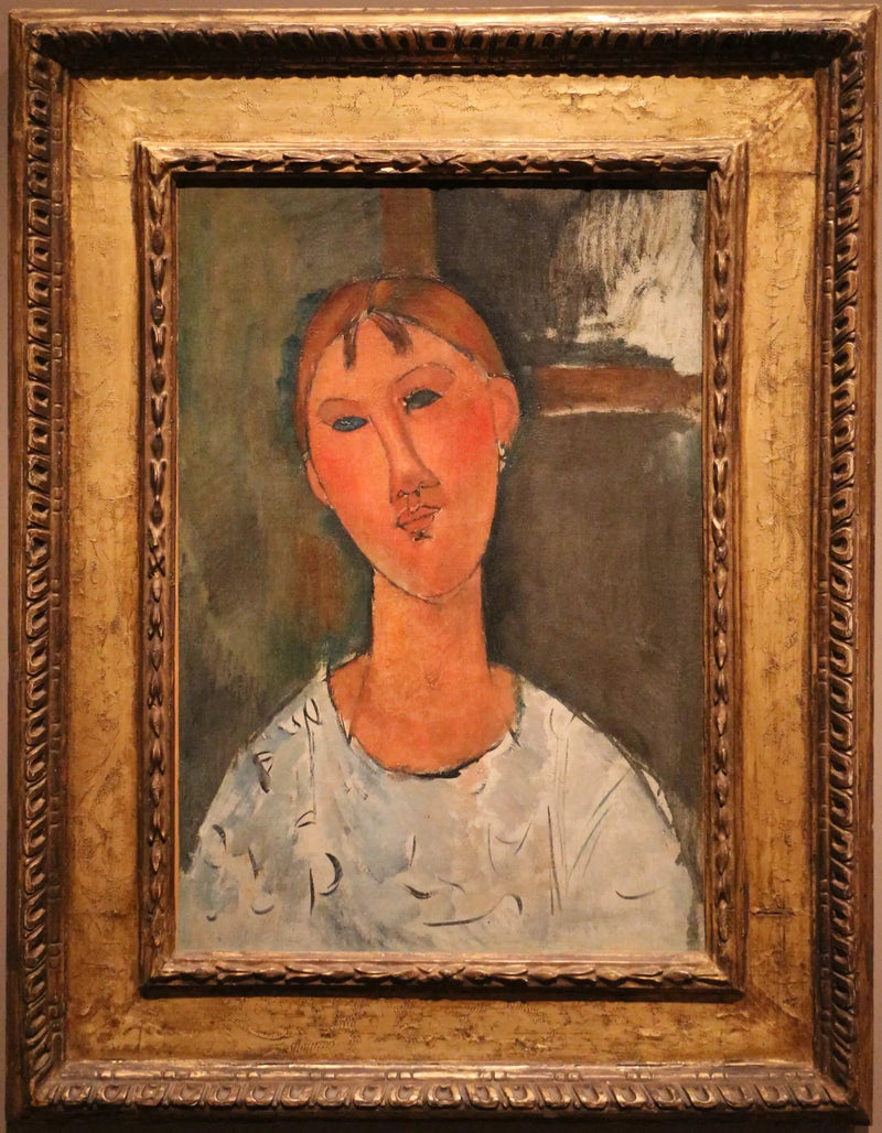 Menina em blusa branca - Amedeo Modigliani