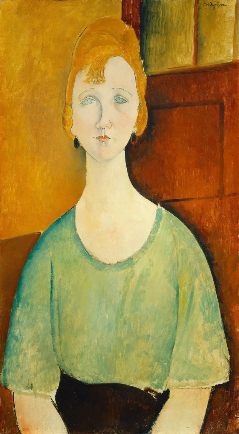 Menina em blusa verde - Amedeo Modigliani