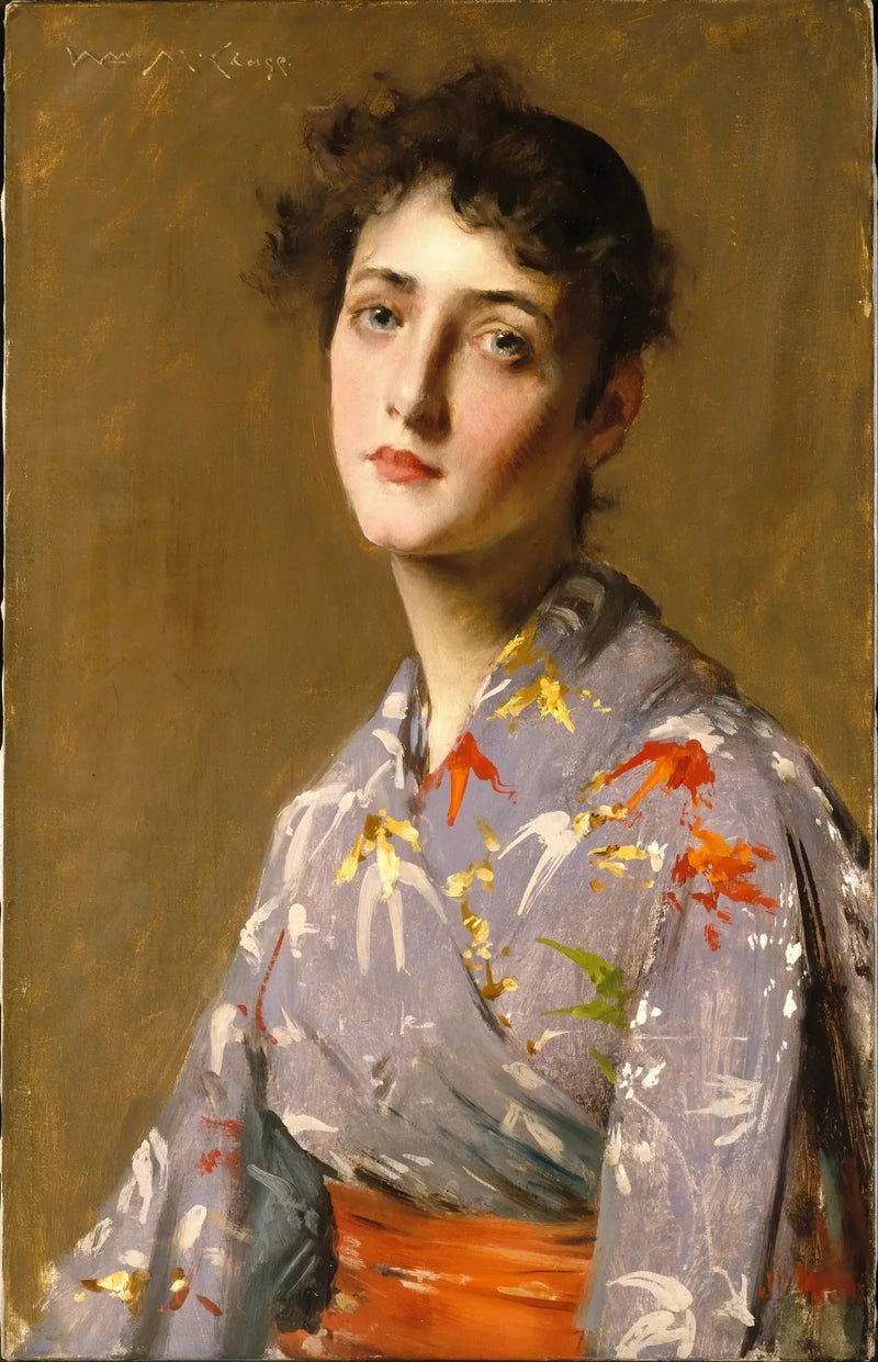 Menina com traje japonês - William Merritt Chase