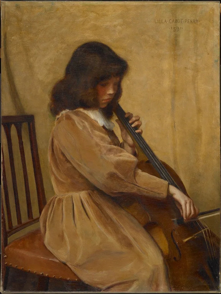 Menina tocando violoncelo - Lilla Cabot Perry