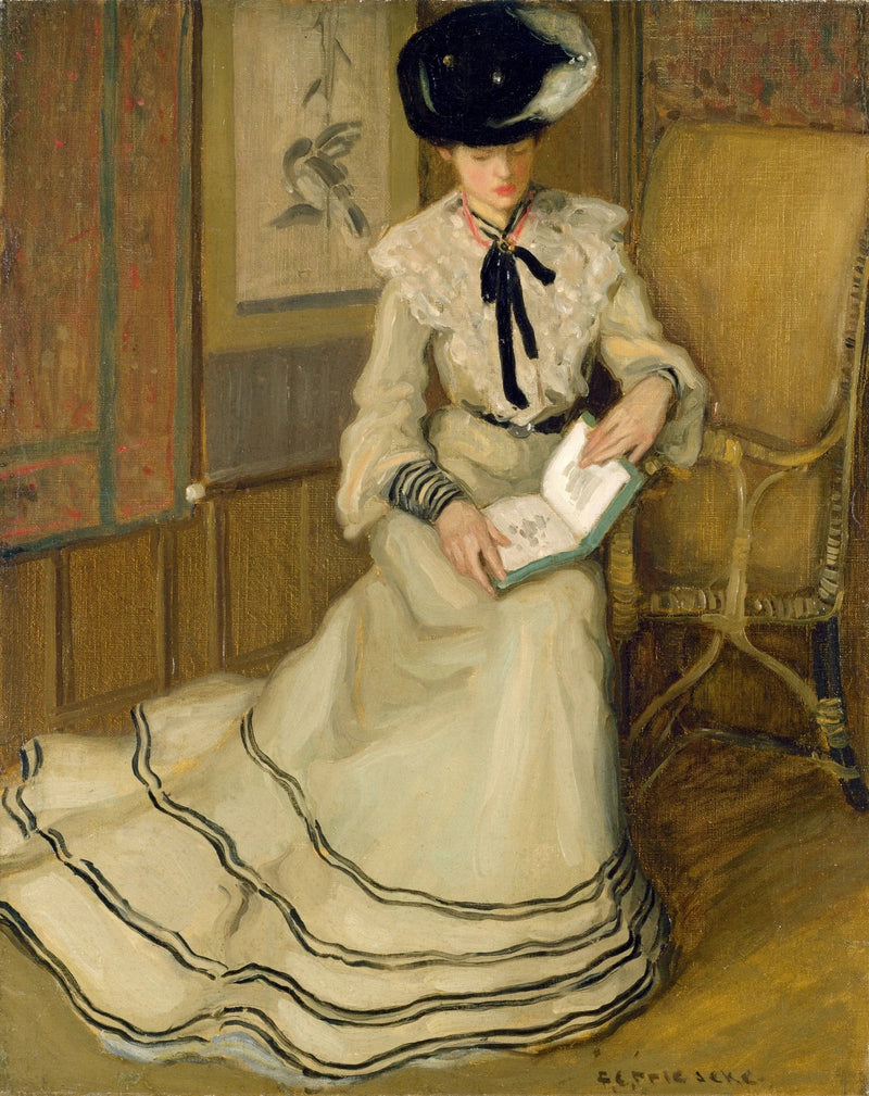 Menina lendo - Frederick Carl Frieseke