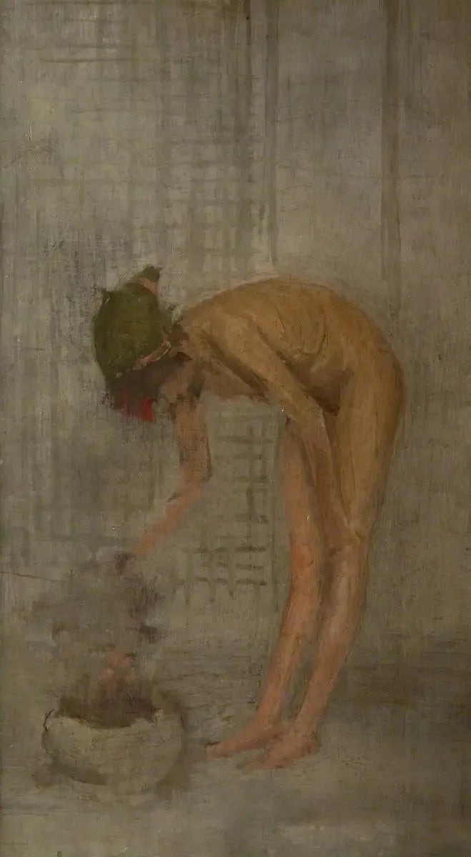 Fille nue avec un bol - James Abbott McNeill Whistler image 1 reproduction artisanale de tableau