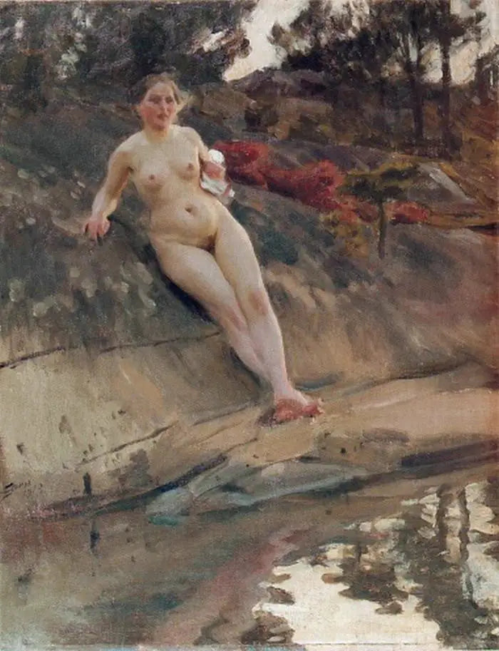 Fille prenant le soleil - Anders Zorn - Alpha Reproduction