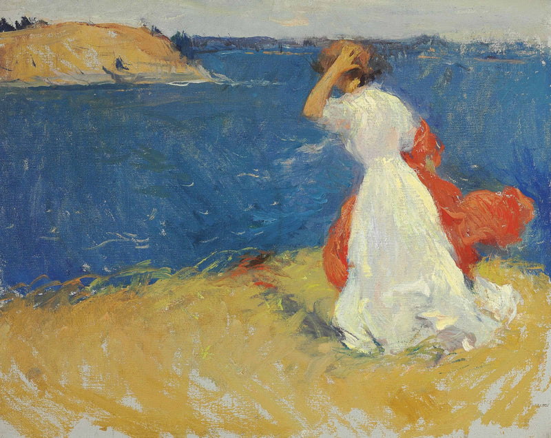Menina no promontório - Frank Weston Benson