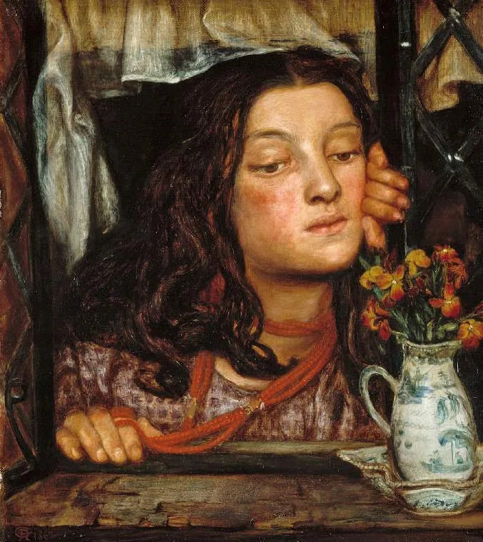 Menina em uma treliça - Dante Gabriel Rossetti