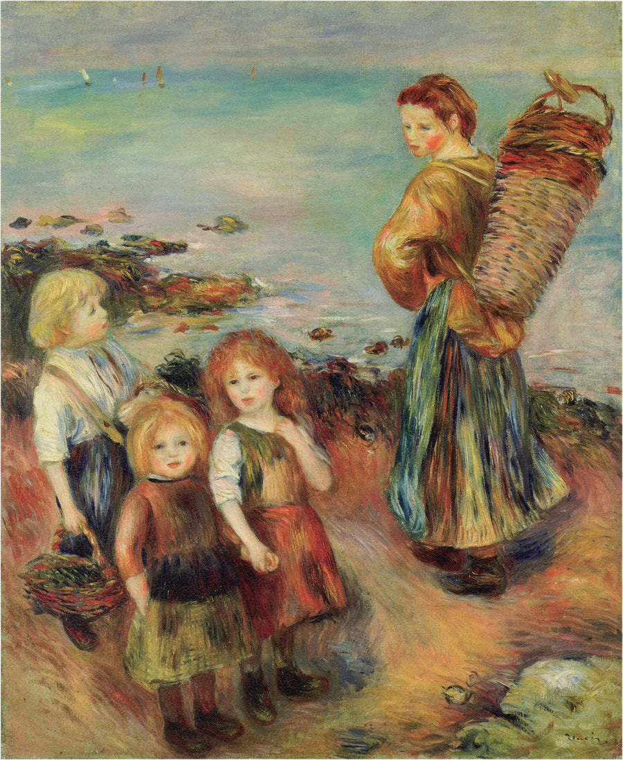 Meninas na pesca de mexilhões - Pierre-Auguste Renoir