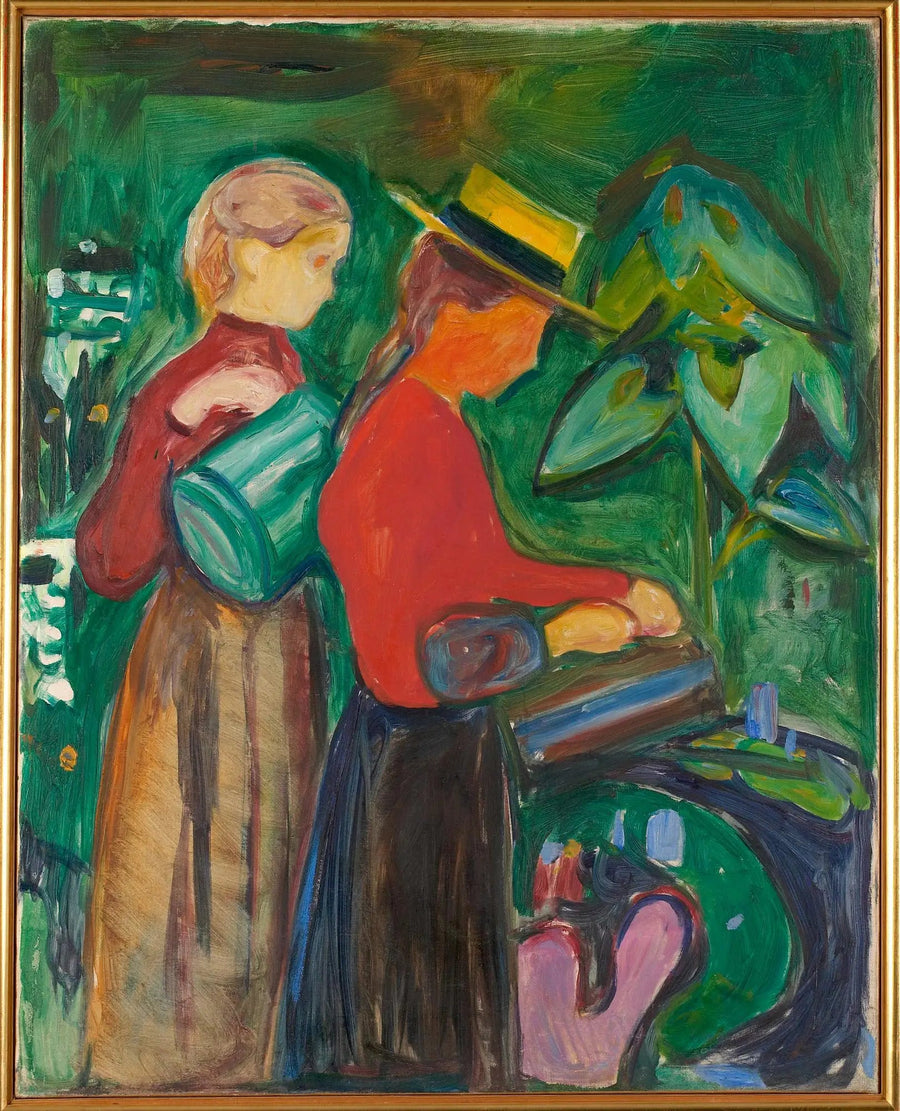 Meninas regando as flores (Frise Linde) - Edvard Munch