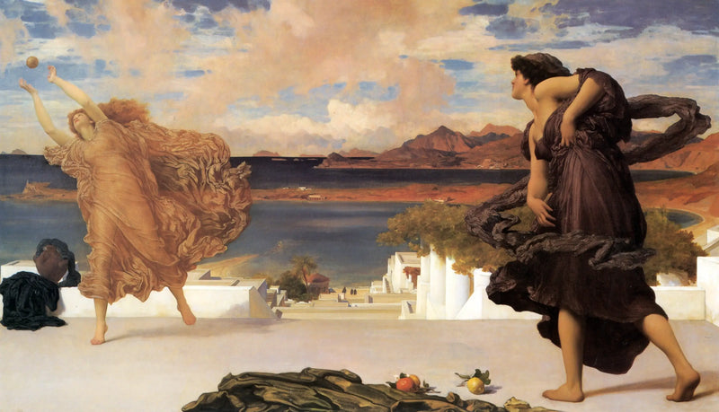 Meninas gregas jogando bola - Frederic Leighton
