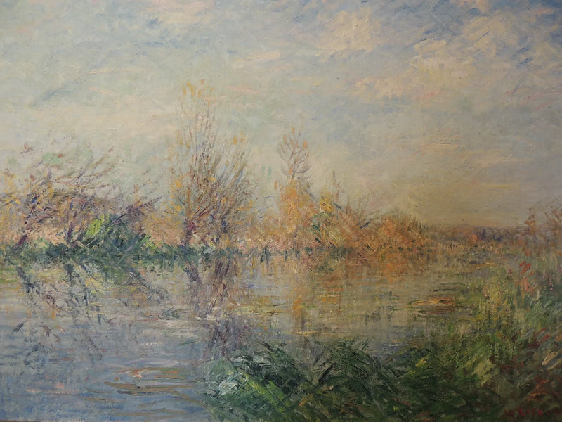 Fim do outono, rio Eure em Vaudreuil - Gustave Loiseau