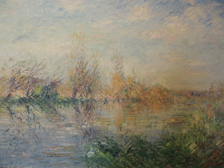 Fim do outono, rio Eure em Vaudreuil - Gustave Loiseau