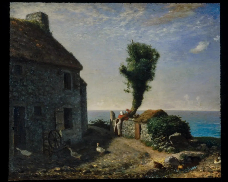 Fim do vilarejo de Gruchy - Jean-François Millet
